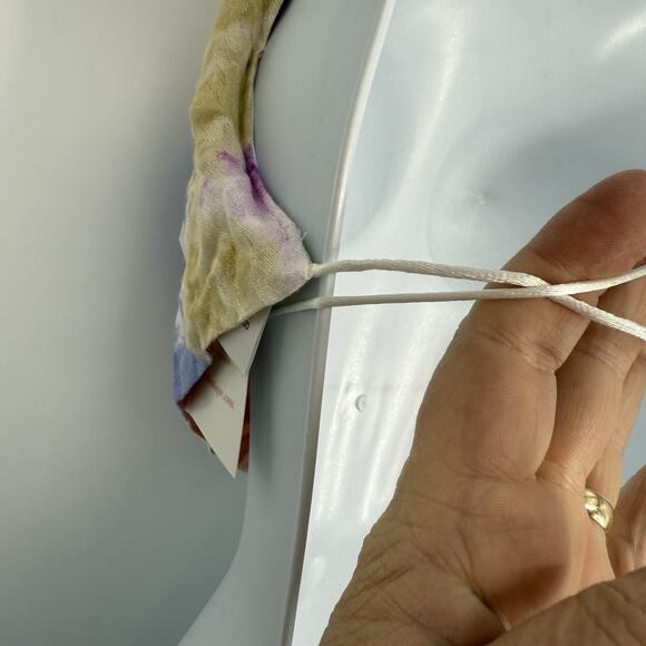 Sky to Moon String Halter Crop Top Women size Large Watercolor NEW - Picture 6 of 14